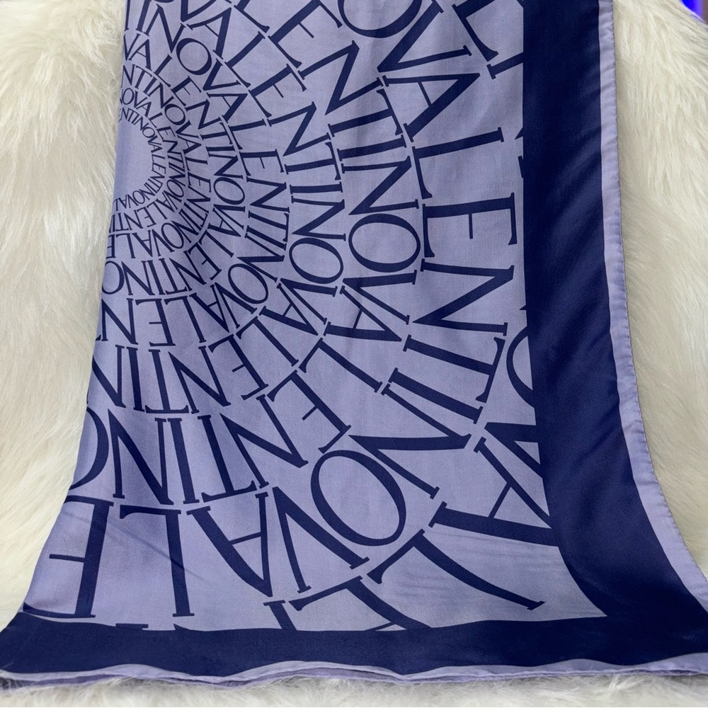 Valentino 100% Silk Logo Scarf